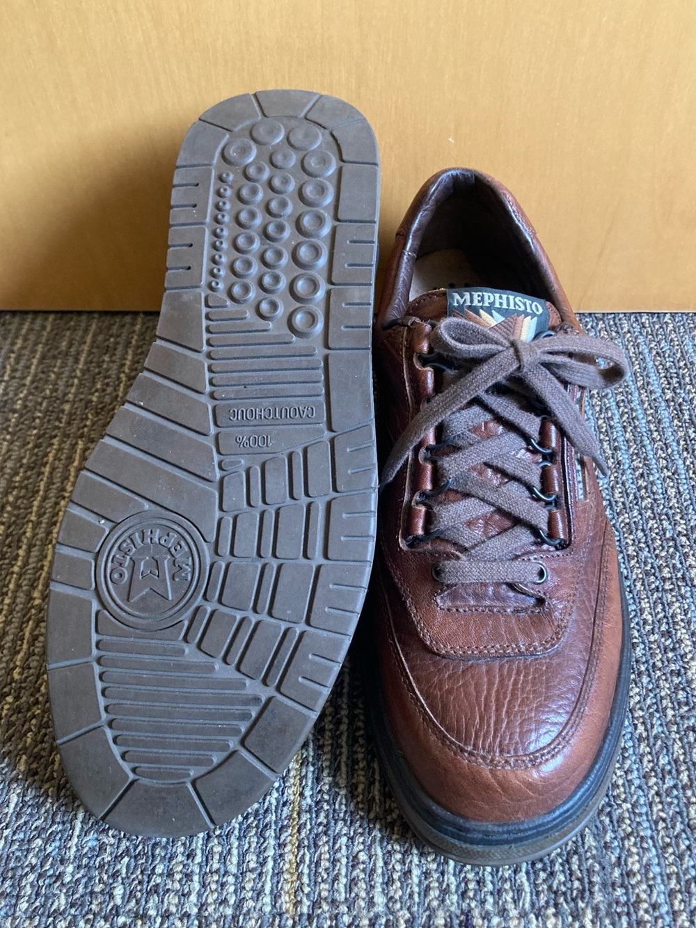 Mephisto Match Desert Brown Leather Sneakers